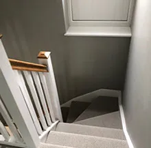 carpeted staircase