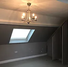 grey walled loft conversion